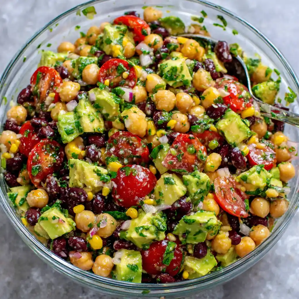 Southwest Chickpea Black Bean Salad