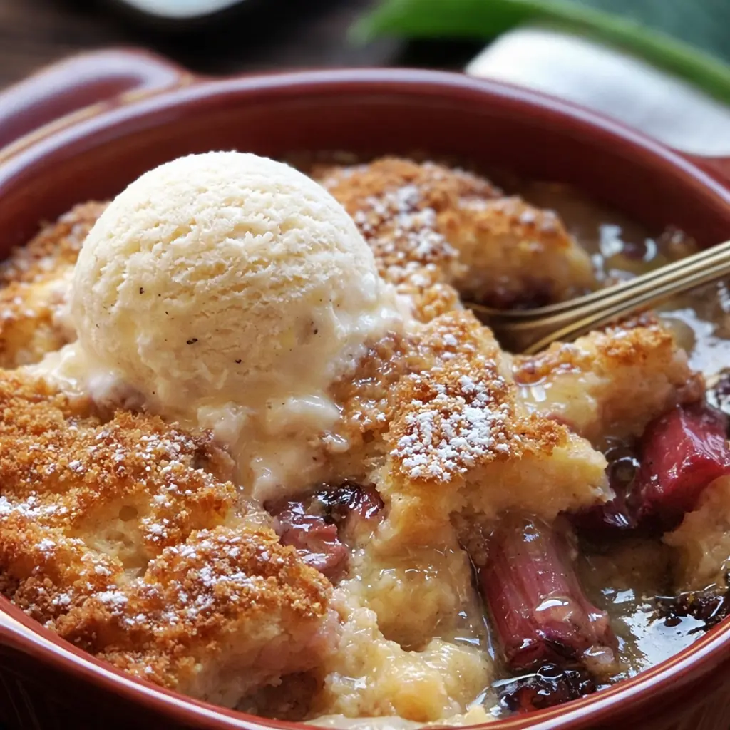 Baked Sticky Rhubarb Pudding – A Warm and Cozy Spring Dessert 4 Baked Sticky Rhubarb Pudding