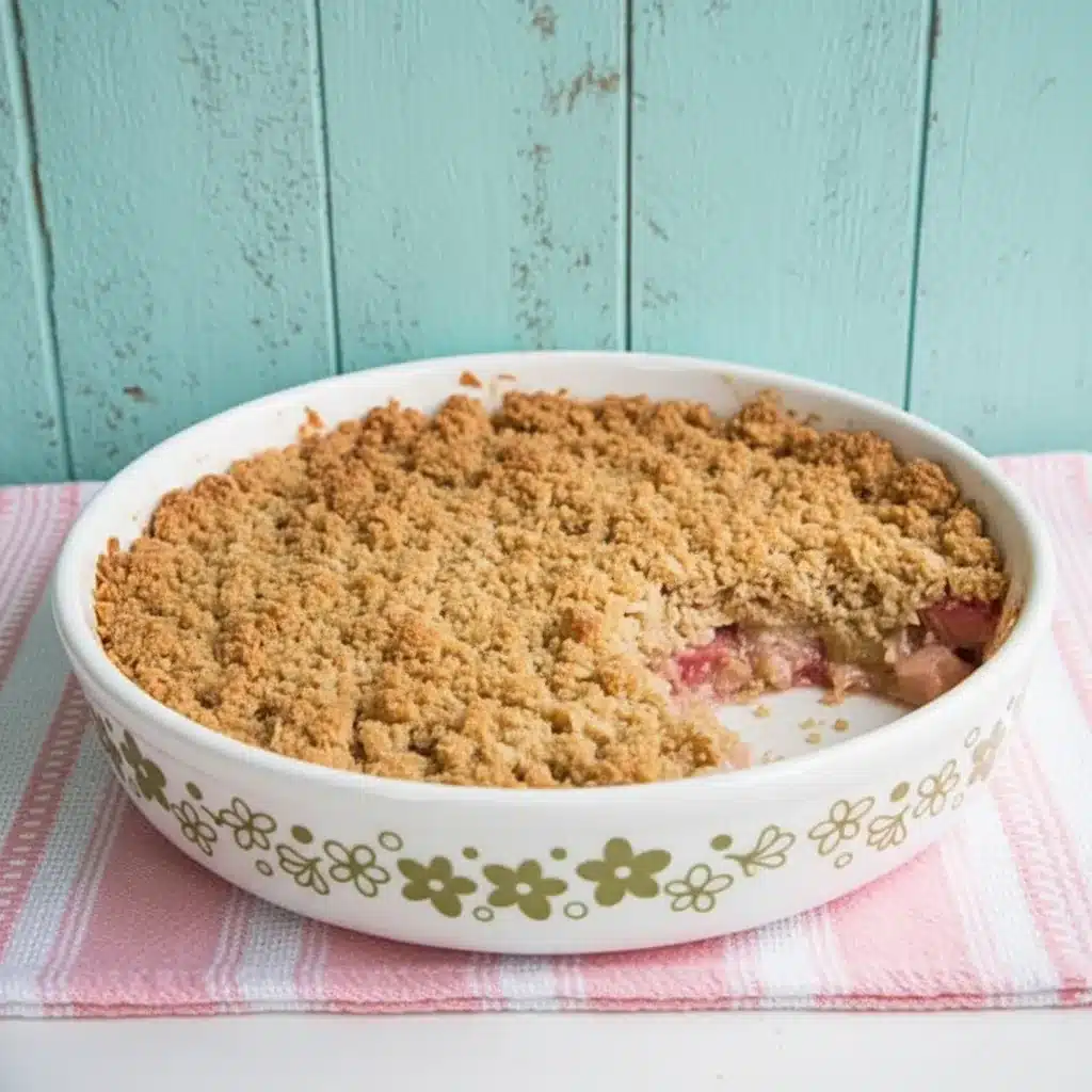 Coconut Rhubarb Crunch
