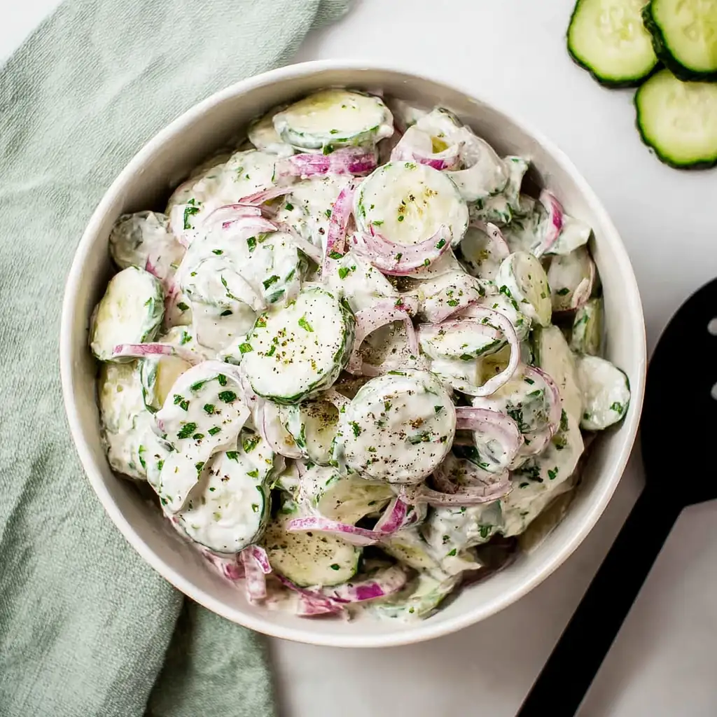 Creamy Italian Cucumber Salad