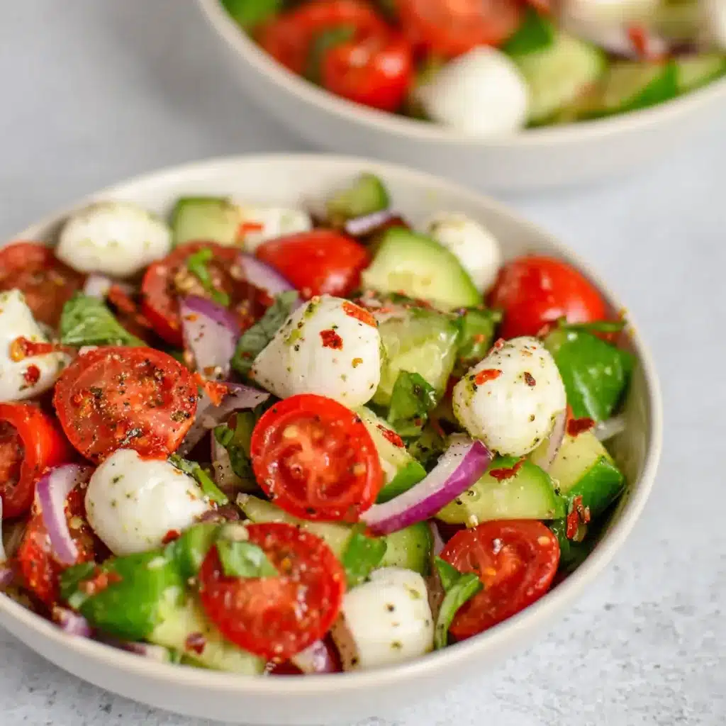 Cucumber Caprese Salad: Fresh, Easy Summer Favorite 4 Cucumber Caprese Salad