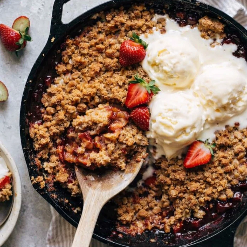Extra Crisp Strawberry Rhubarb Crisp That Tastes Absolutely Amazing 4 Extra Crisp Strawberry Rhubarb Crisp