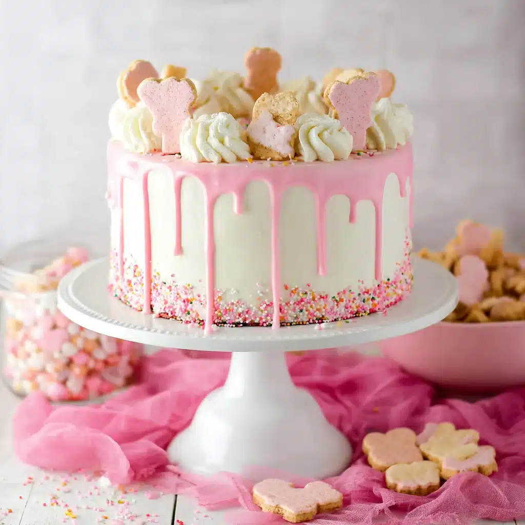 Frosted Circus Animal Cookie Cake