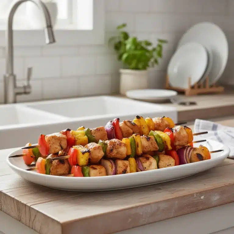 Hawaiian Chicken Kebabs