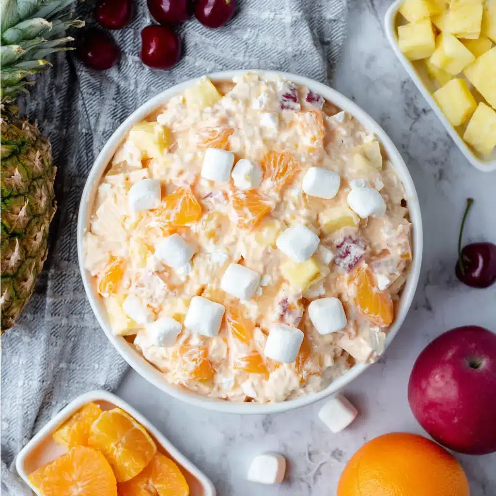Orange Fluff Salad That’s Simple and Irresistibly Creamy 4 Orange fluff salad