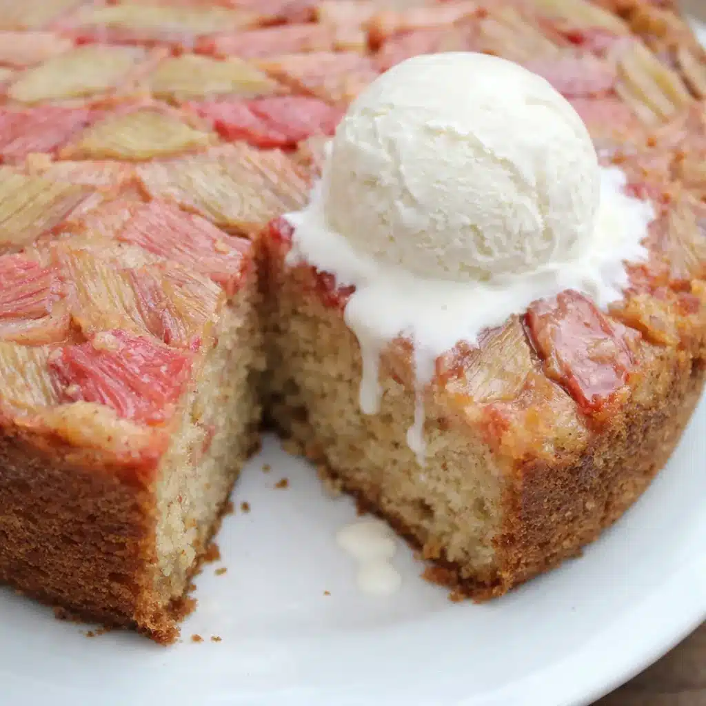 Rhubarb Upside-Down Cake: Amazing Easy Spring Dessert Recipe 4 Rhubarb Upside-Down Cake