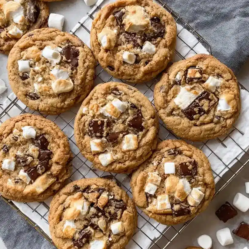 S'mores Cookies – Amazing Soft Chewy Campfire Treats at Home 4 S'mores Cookies