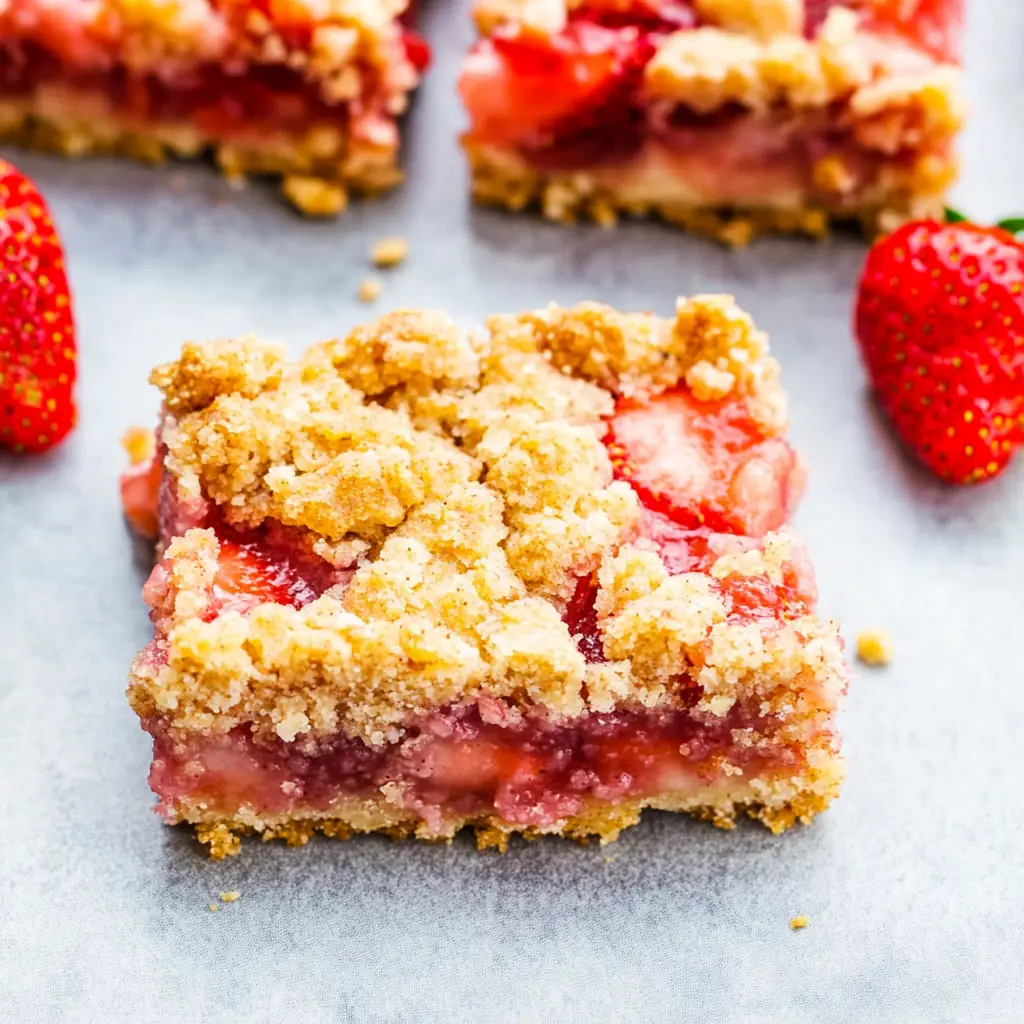 Strawberry Crumble Bars