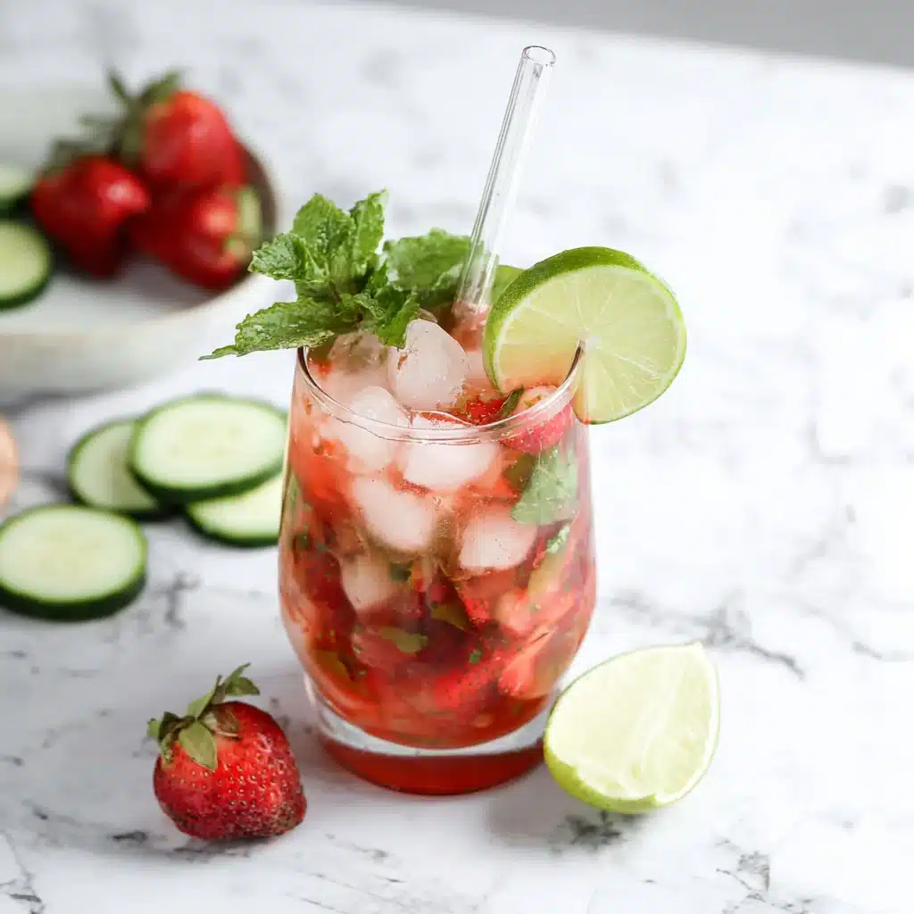 Strawberry Cucumber Mojito Mocktail