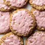 Strawberry Iced Oatmeal Cookies