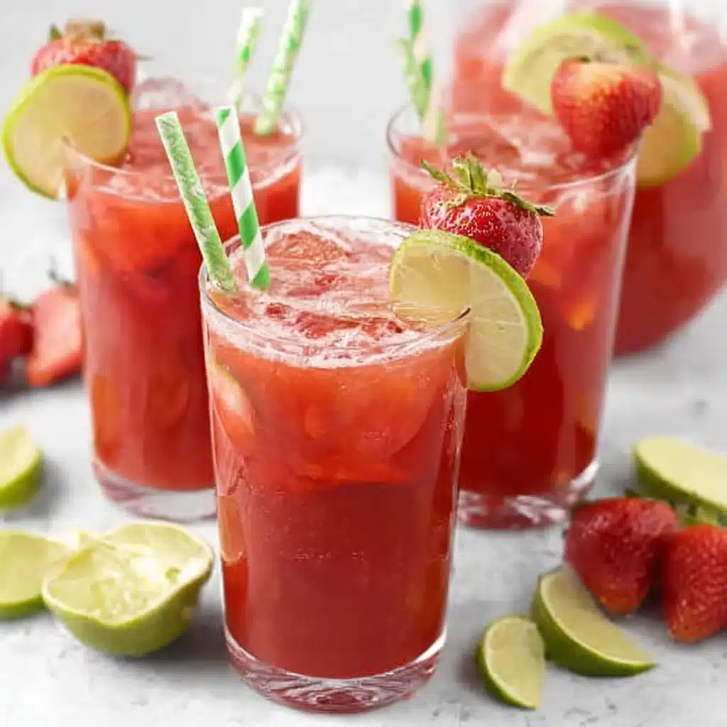 Strawberry Lemon-Limeade Mocktail