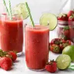 Strawberry Lemon-Limeade Mocktail
