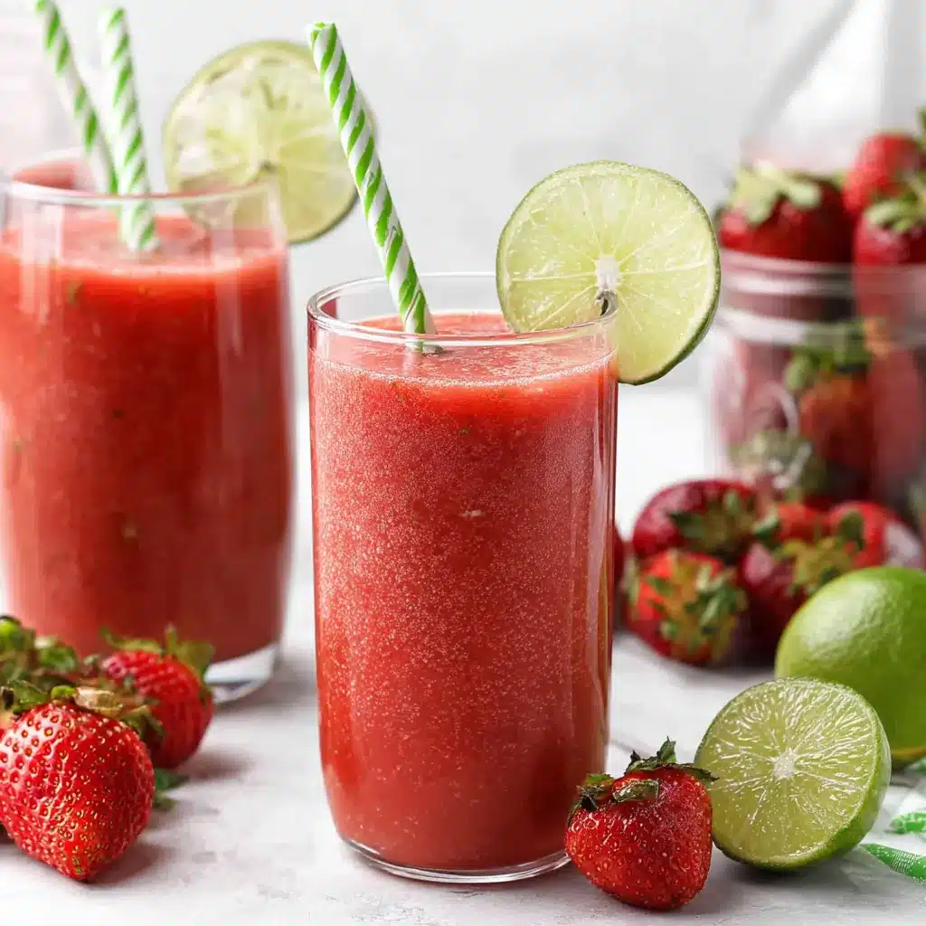 Strawberry Lemon-Limeade Mocktail