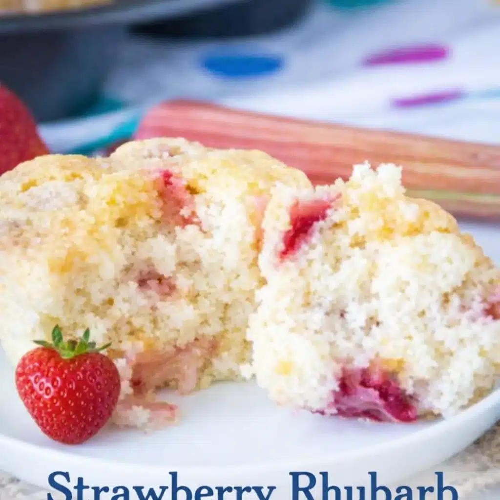 Strawberry Rhubarb Muffins