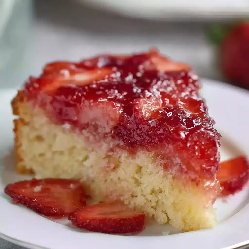 Strawberry Rhubarb Upside Down Cake
