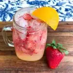 Strawberry orange fizz mocktail