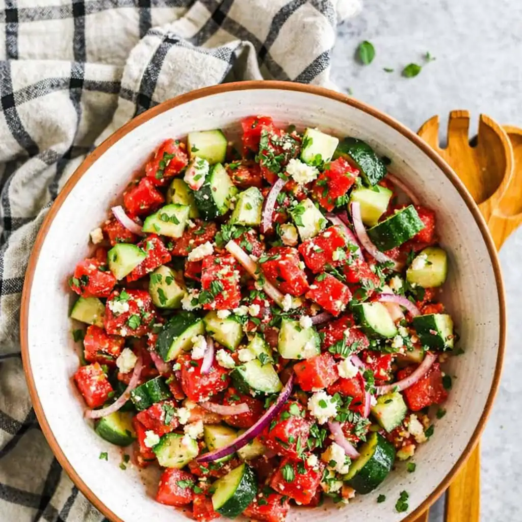 Watermelon Cucumber Salad – A Refreshing Summer Favorite
