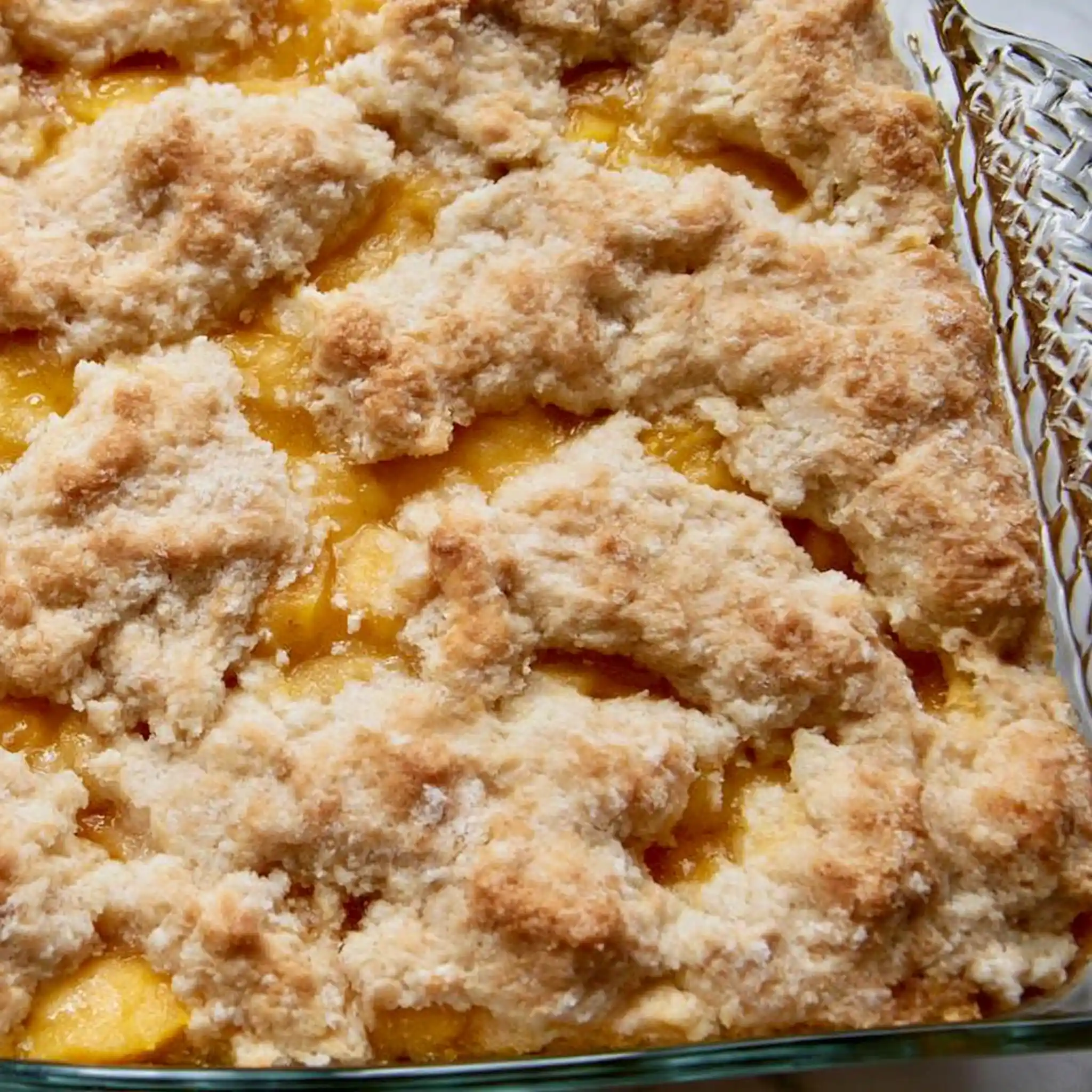 2-Ingredient Peach Cobbler
