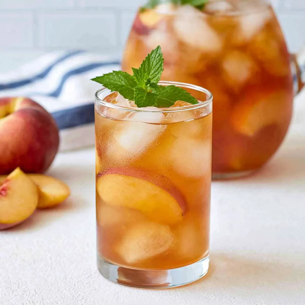 3-Ingredient Peach Iced Tea That Tastes Fresh and Easy 4 3-Ingredient Peach Iced Tea