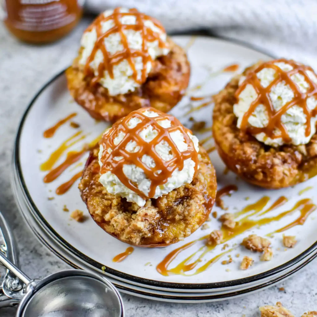 Baked Peaches Recipe with Warm Oat Crumble 4 Baked Peaches