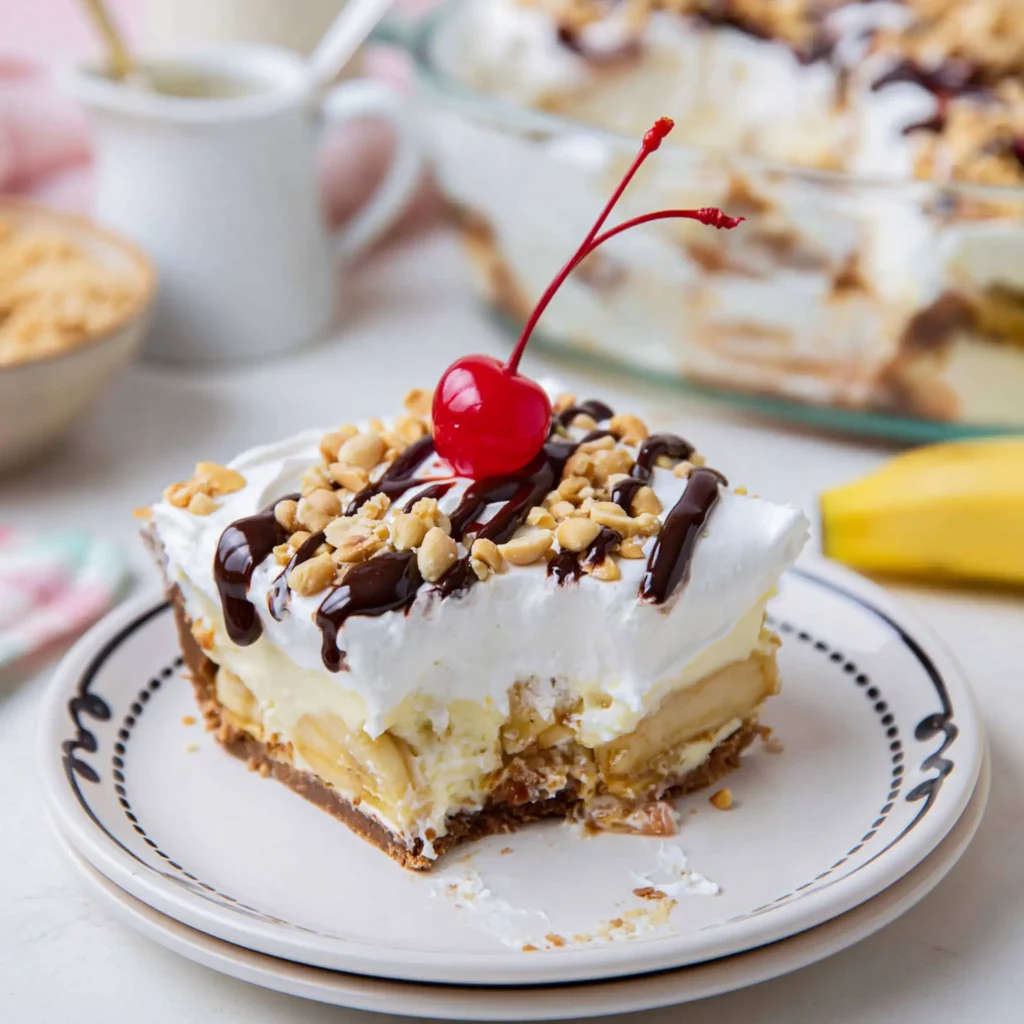 Banana Split Cake: Easy No-Bake Dessert for Parties 4 Banana Split Cake