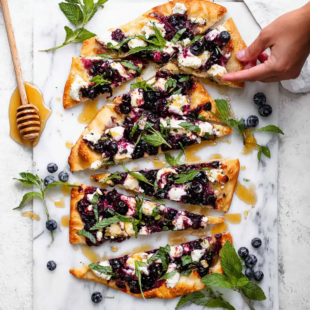 Blueberry Goat Cheese Flatbread