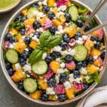 Blueberry Peach Feta Salad