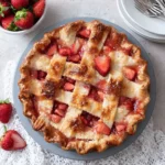 Brown Butter Strawberry Peach Pie