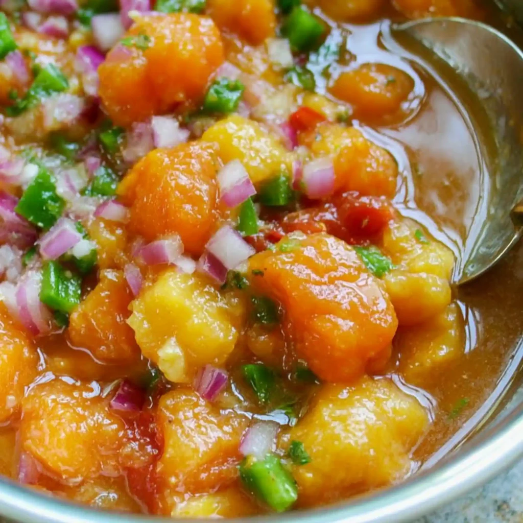 Canned Peach Salsa: Sweet and Spicy Peach Salsa Canning Recipe 4 Canned Peach Salsa