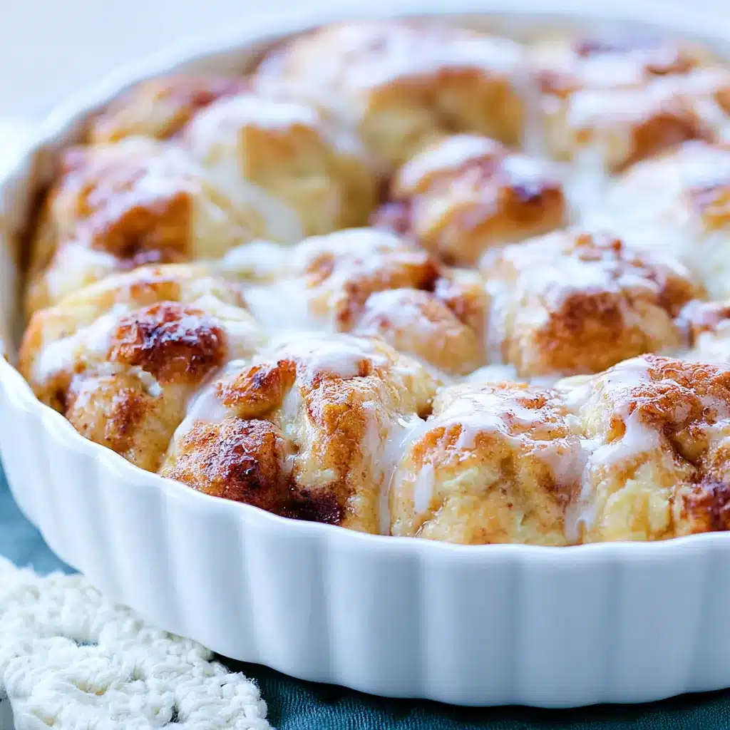 Easy Cinnamon Roll Peach Cobbler