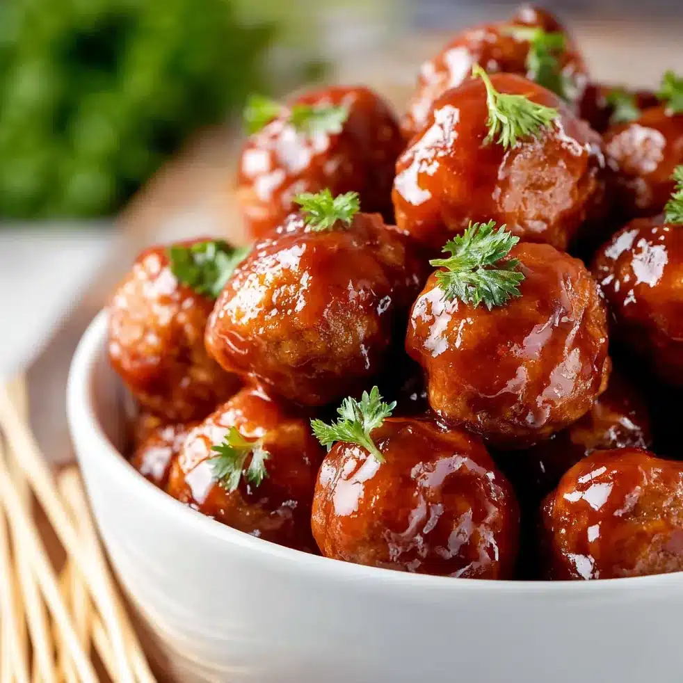 Honey BBQ Crockpot Meatballs