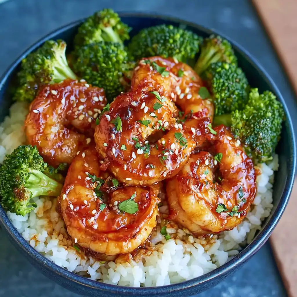 Honey Garlic Shrimp Bowls