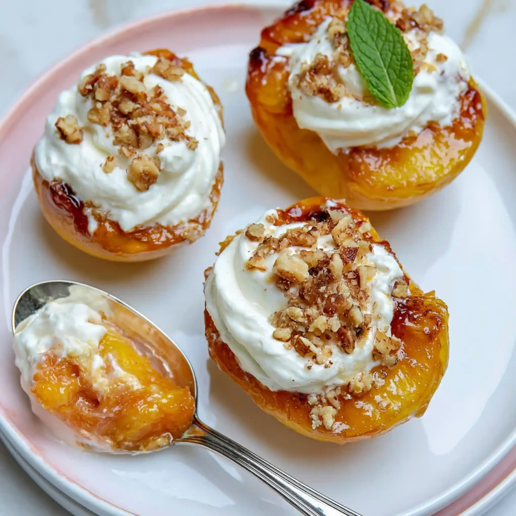Honey Roasted Peaches Recipe for a Simple Clean Eating Dessert 4 Honey Roasted Peaches