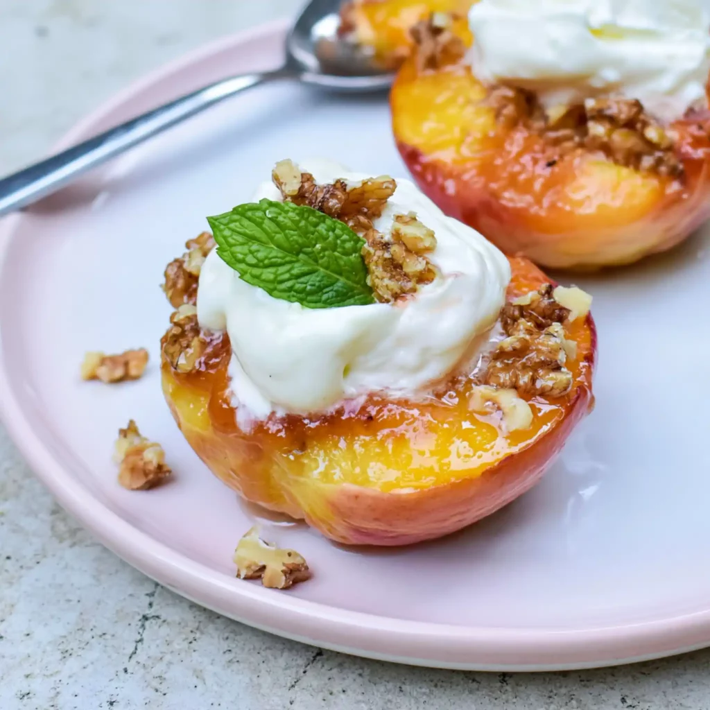 Honey Roasted Peaches: Easy Healthy Baked Fruit Dessert 4 Honey Roasted Peaches