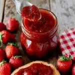 Honey Sweetened Strawberry Peach Jam