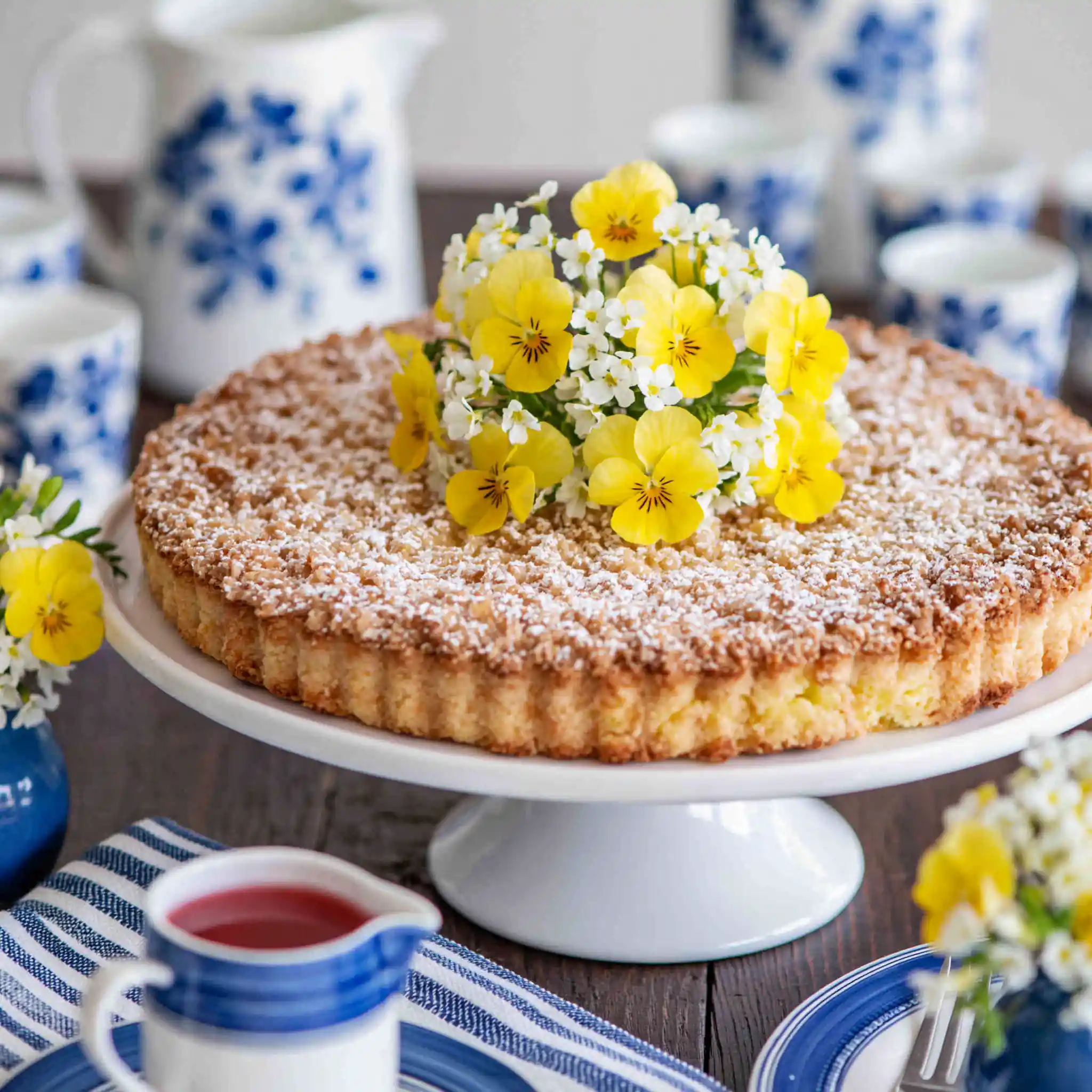 Lemon Curd Shortbread Tart