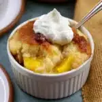 Mini Peach Cobbler For One