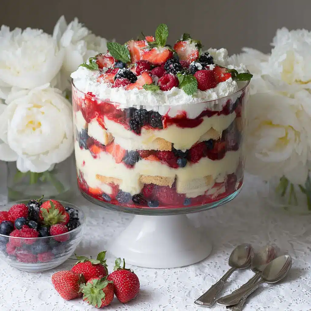 Mixed berry trifle