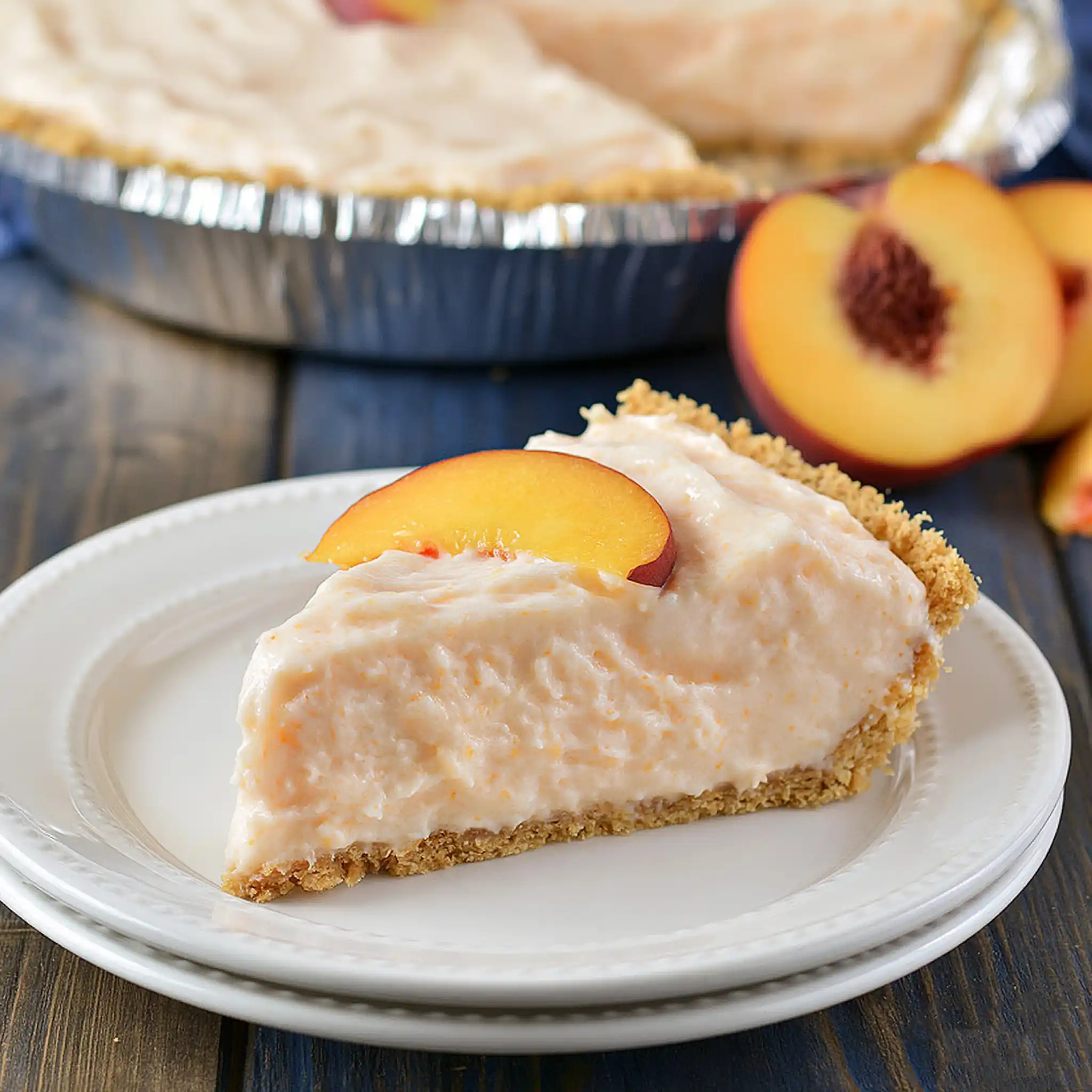 No-Bake Peach Cheesecake