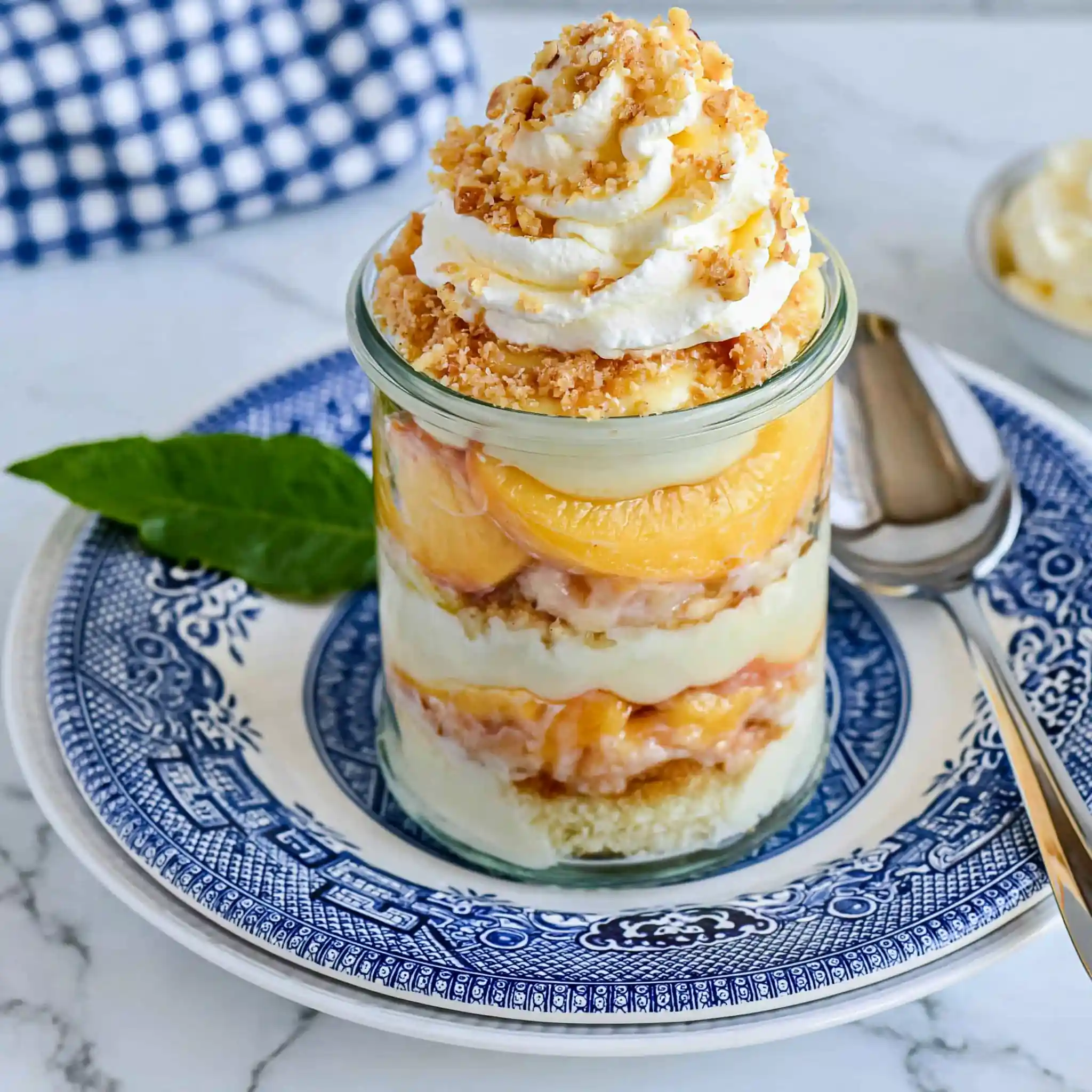 Peach Crisp Pudding