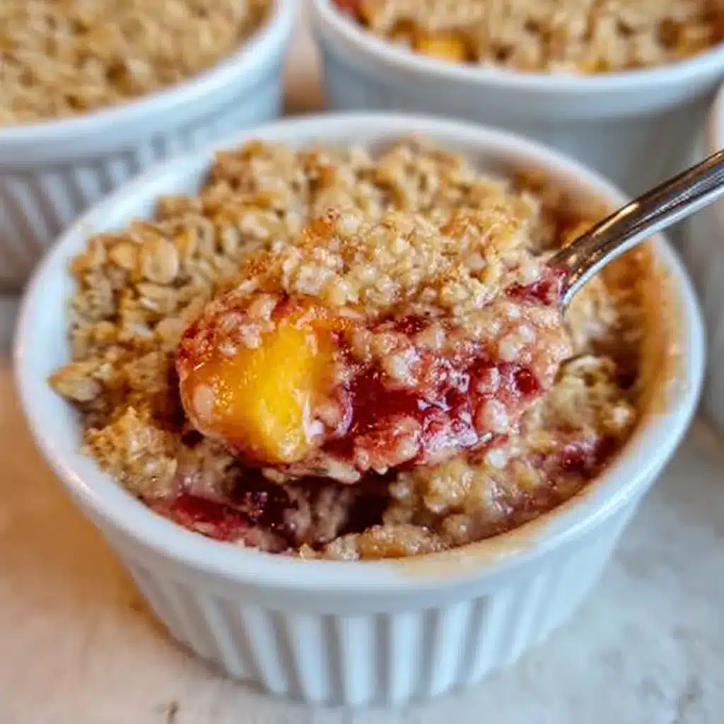 Peach Crumble: Easy Summer Baked Peach Dessert 4 Peach Crumble