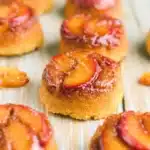 Peach upside down mini cakes
