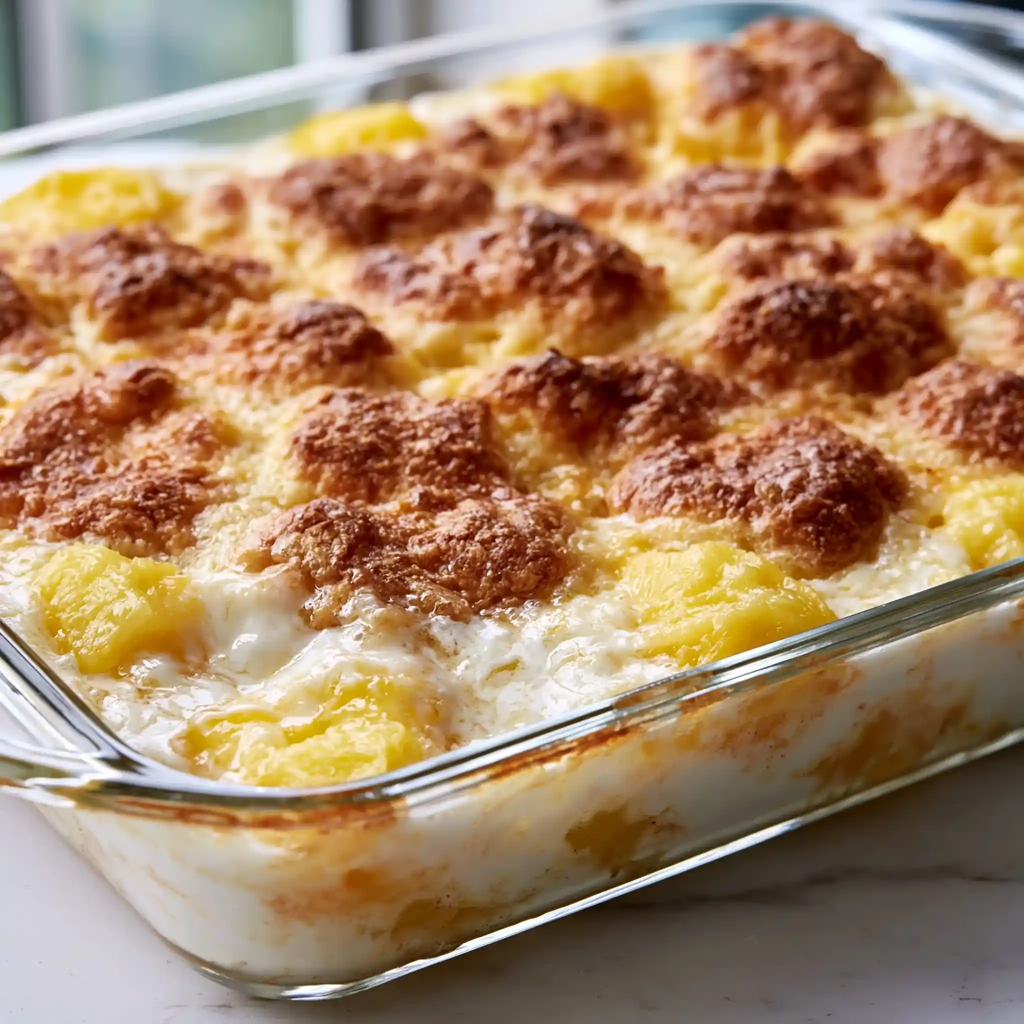 Pineapple Cream Cheese Cobbler