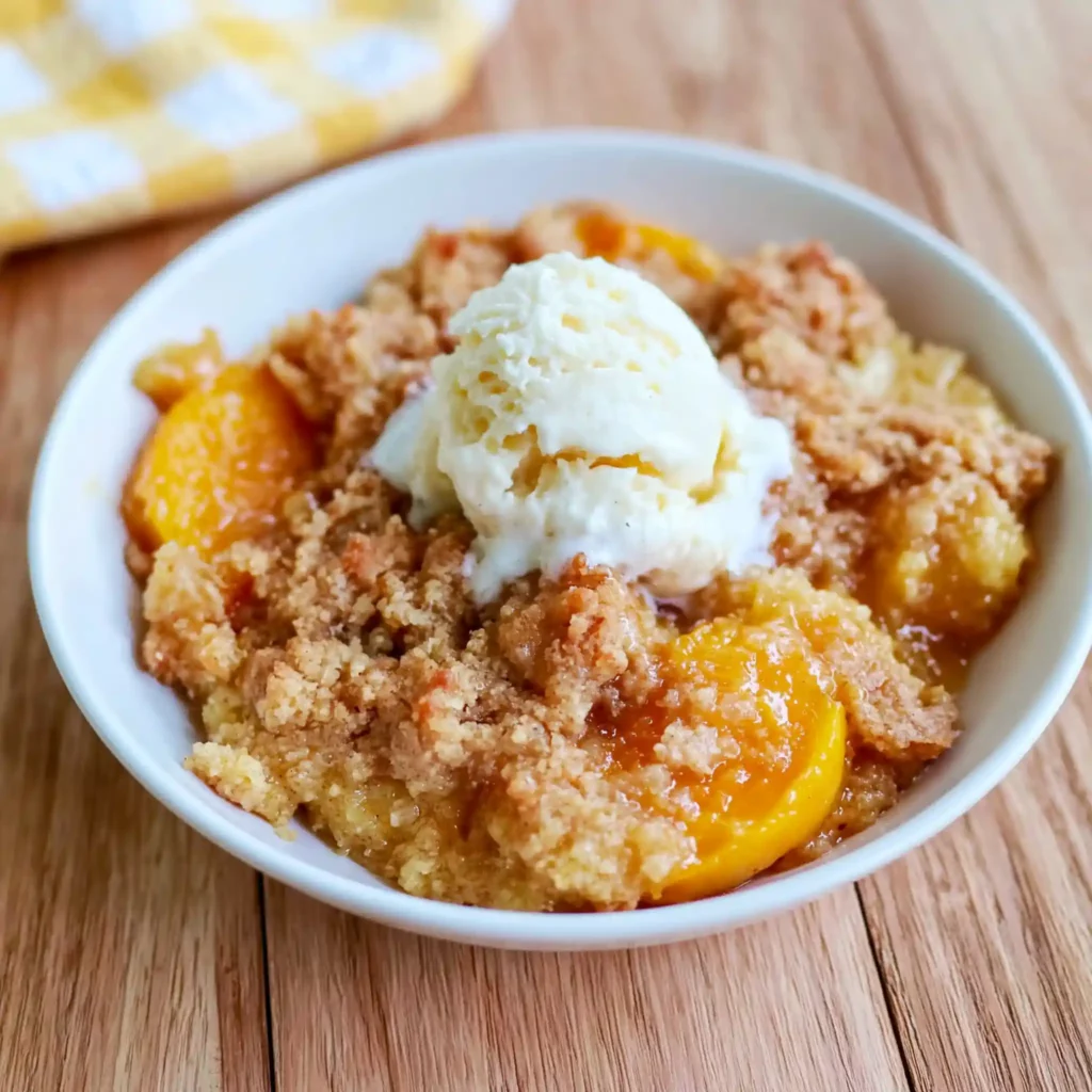 Slow Cooker Peach Bake
