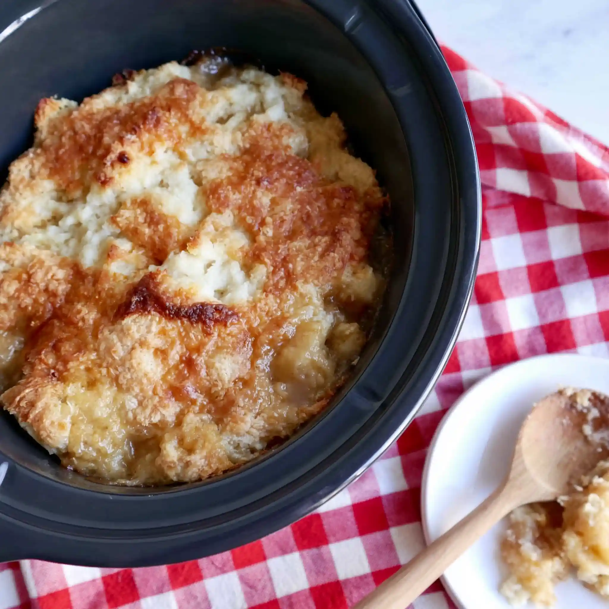 Slow Cooker Peach Bake