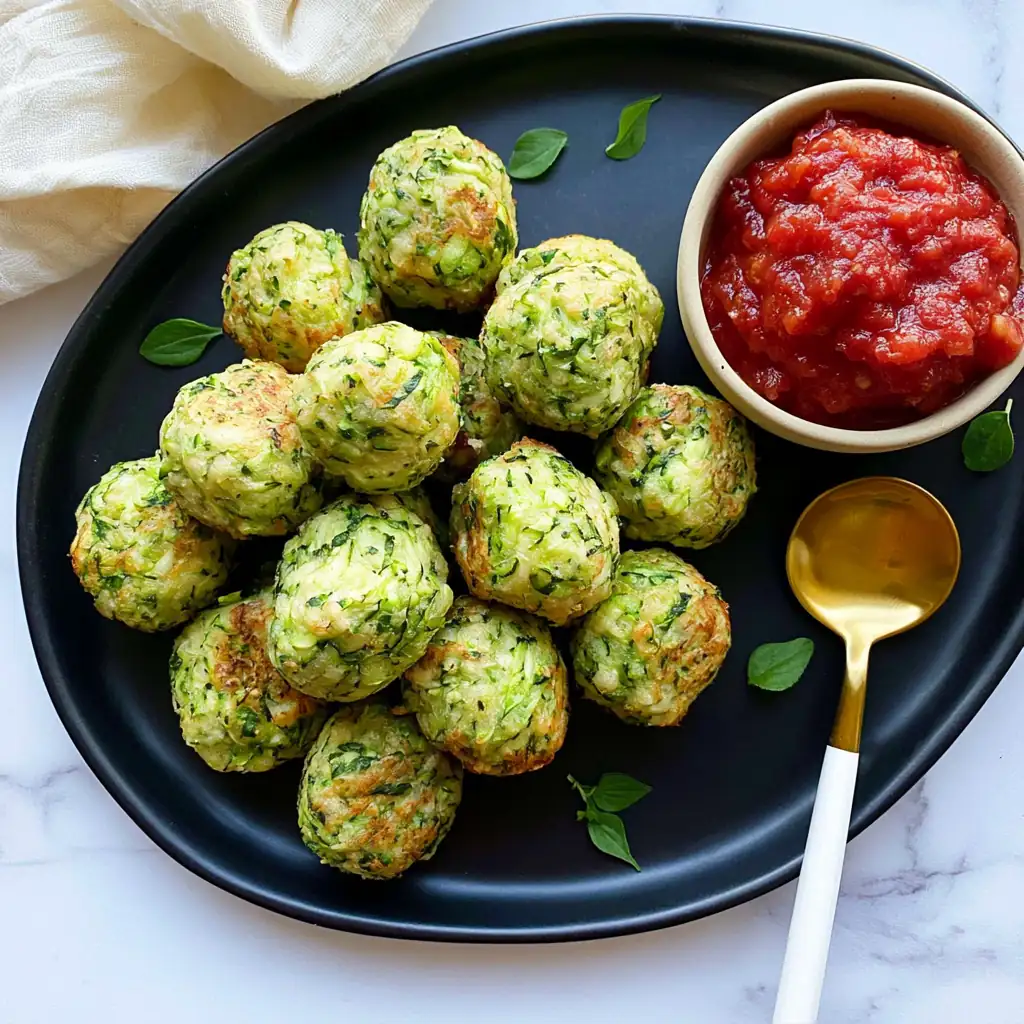 Baked zucchini balls