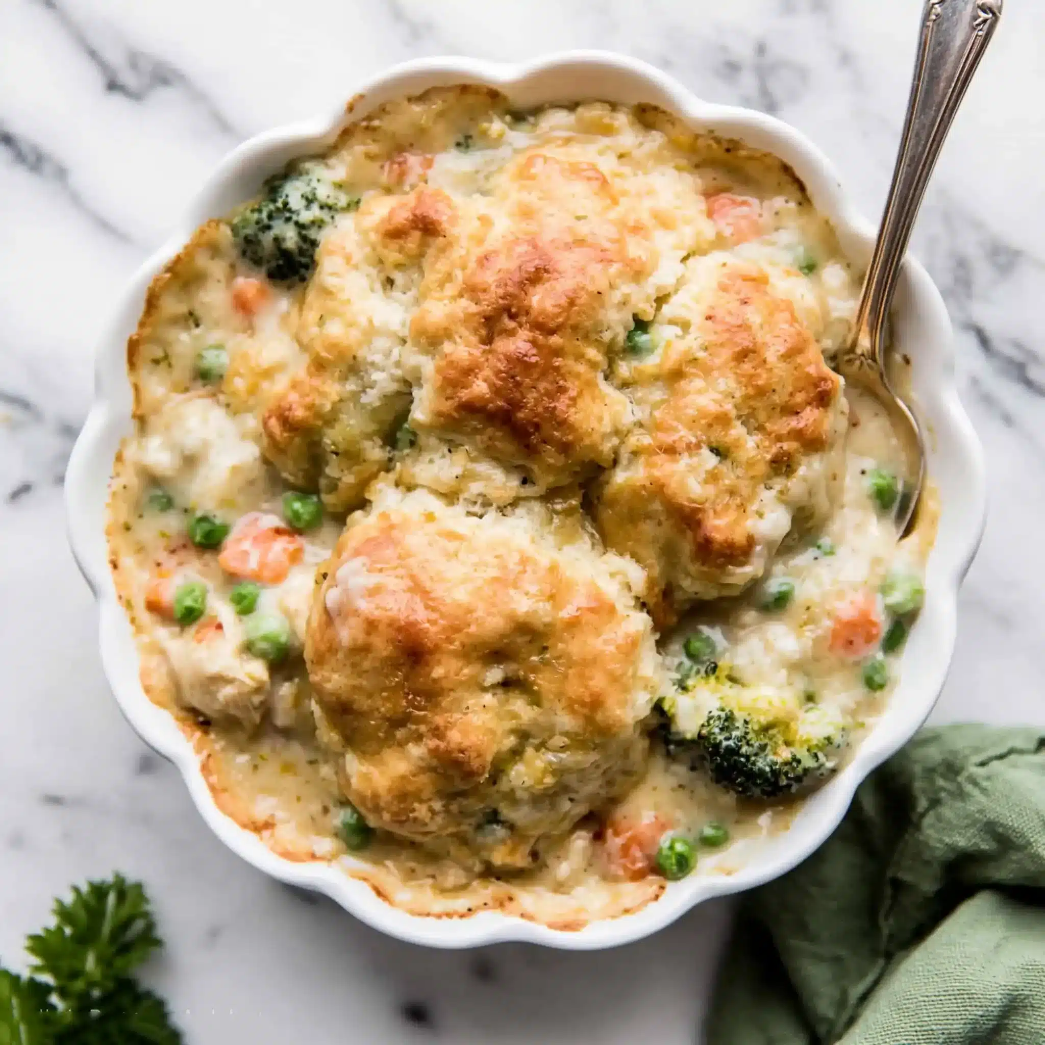 Biscuit Vegetable Pot Pie: Comforting Homemade Family Dinner 4 Biscuit Vegetable Pot Pie