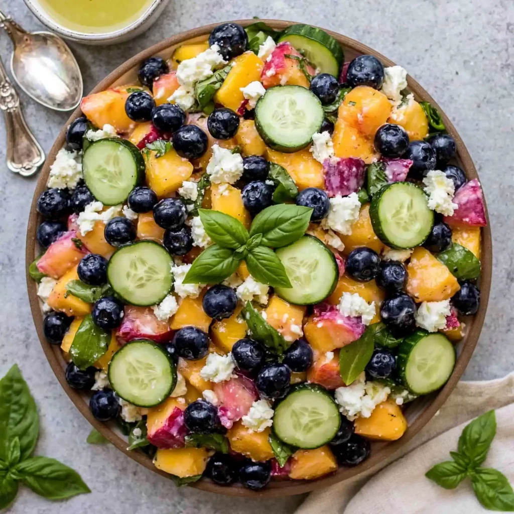 Blueberry Peach Feta Salad – A Fresh Summer Favorite 4 Blueberry Peach Feta Salad