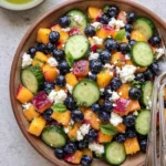 Blueberry Peach Feta Salad