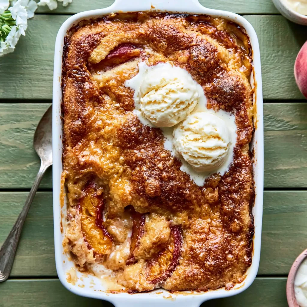 Brown Sugar Peach Cobbler – Easy Homemade Summer Dessert 4 Brown Sugar Peach Cobbler
